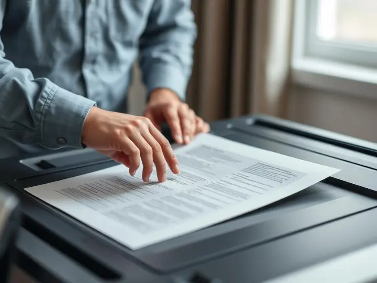 Documento sendo digitalizado