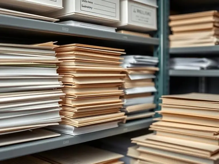 Documentos empilhados