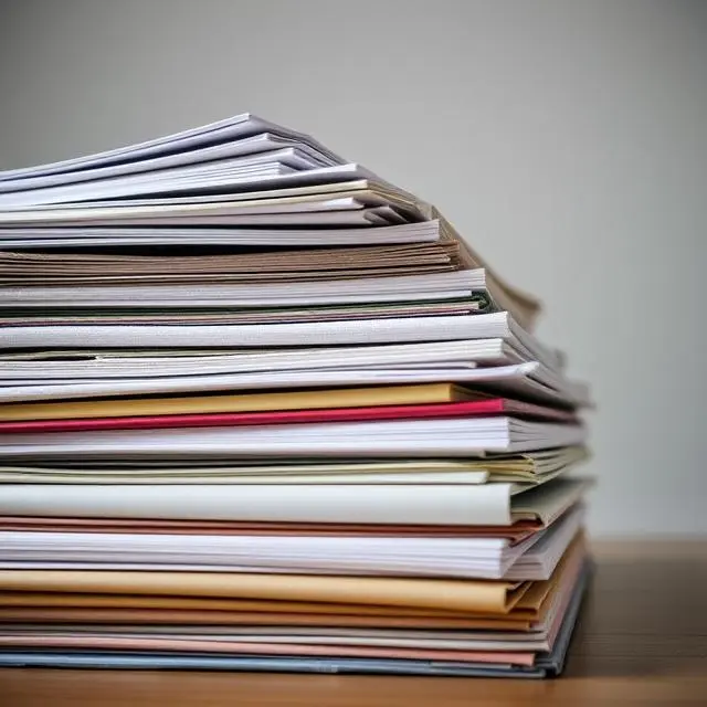 Uma pilha de documentos